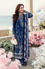 ZN1055 - Jade 3PC Lawn Chickenkari Embroidered Suit