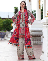 ZN1230 Winter 3PC Karandi Digital Print Dress