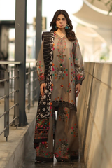 ZN1233 Winter 3PC Karandi Digital Print Dress
