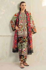 Baroque -ZN1366 Summer 3PC Lawn Digital Print Dress -