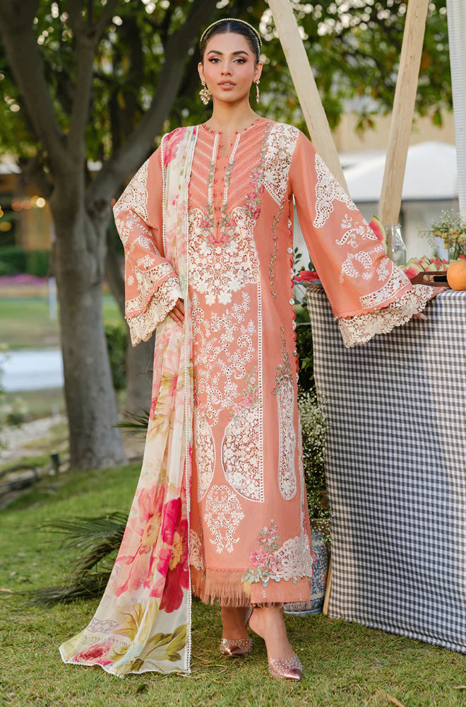 Elaf - ZN 1359 Summer 3PC Lawn Chikenkari Embroidered Shirt -