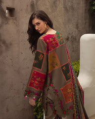 ZN1223- Charizma - Winter 3PC Karandi Digital Print Dress