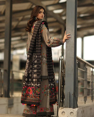 ZN1233 Winter 3PC Karandi Digital Print Dress