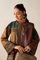 ZN1225 Charizma - Winter 3PC Karandi Digital Print Dress