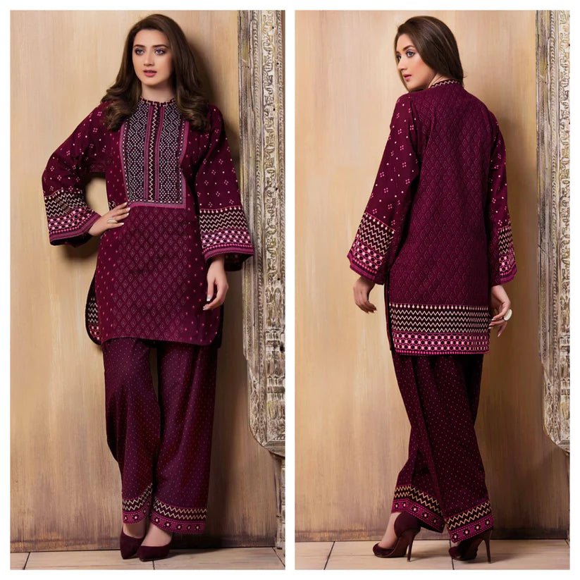ZN015 - Laj wanti 2Pc Embroidered Lawn Suite With Fully Embroidered trouser & Patches - ZoniyaClothing