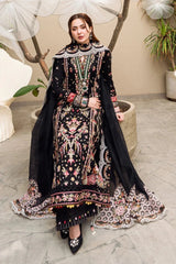 ZN1033 - Qalamkar - 3PC Lawn Embroidered Shirt with Embroidered organza Dupatta - ZoniyaClothing
