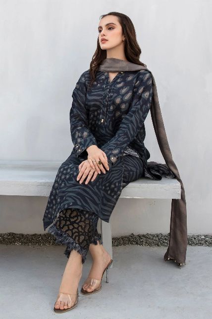 ZN1228 Winter 3PC Karandi Digital Print Dress - ZoniyaClothing
