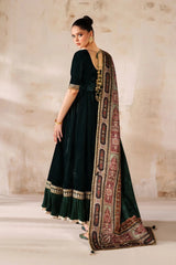 ZN1255 UNSTICHED BAROQUE EMBROIDERED VELVET PR - ZoniyaClothing