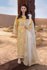 ZN1303 RANG RASIYA - 3PC LAWN EMBROIDERED SHIRT WITH NET EMBROIDERED DUPATTA - ZoniyaClothing