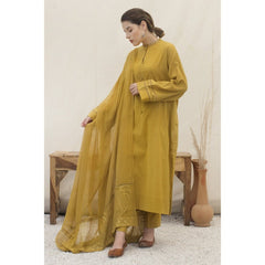 ZN777 - SUMMER 3PC Lawn Embroidered Shirt With organza Embroidered Dupatta - ZoniyaClothing
