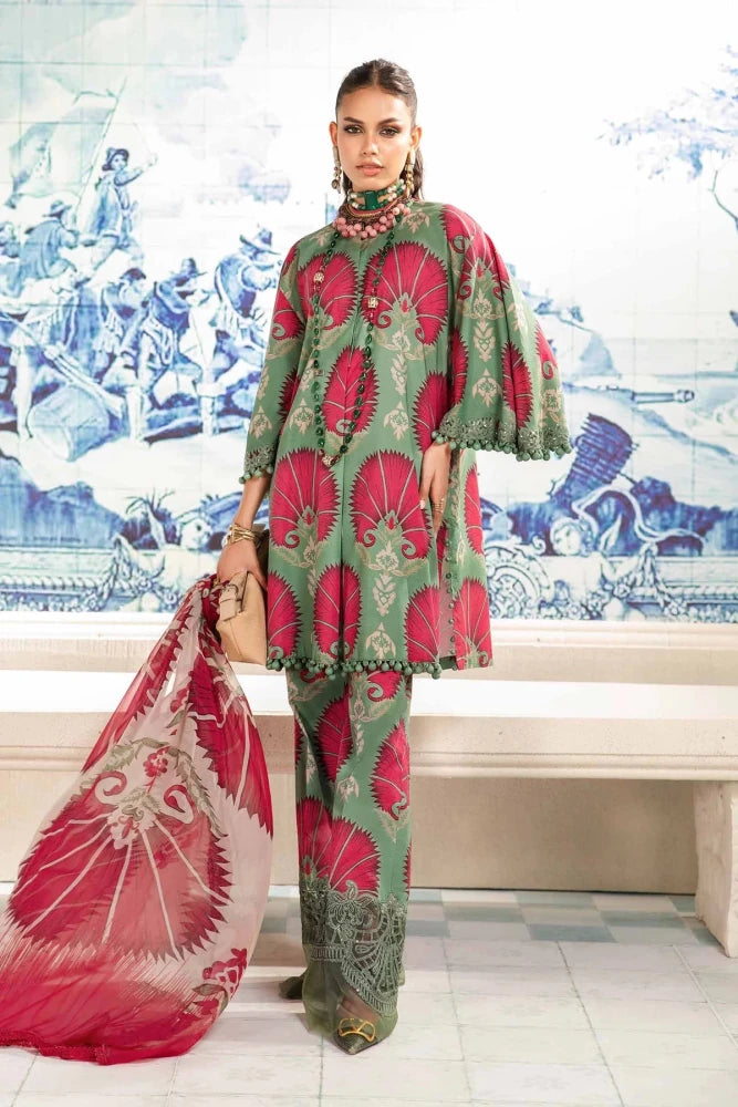 ZN788 - 3 Piece Unstitched Digital Printed Airjet Lawn Suit - ZoniyaClothing