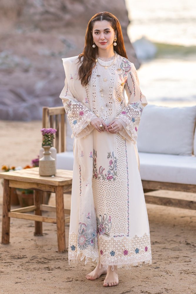 ZN997 - Qalamkar 3 Piece Chickenkari Embroidered Lawn Suit - ZoniyaClothing