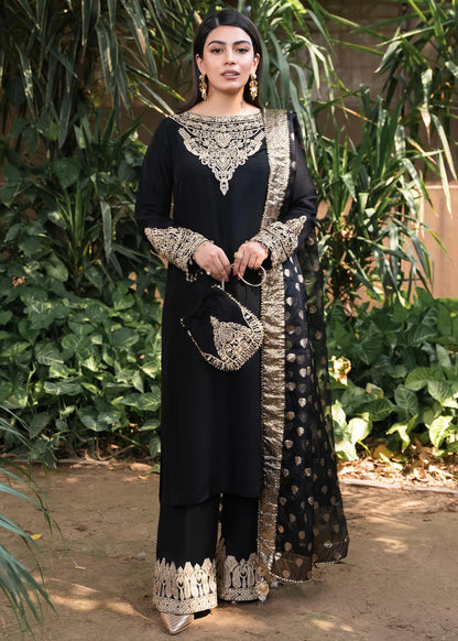 ZN572-WINTER 3 Piece Silk Embroidered With Jaquard Duppatta
