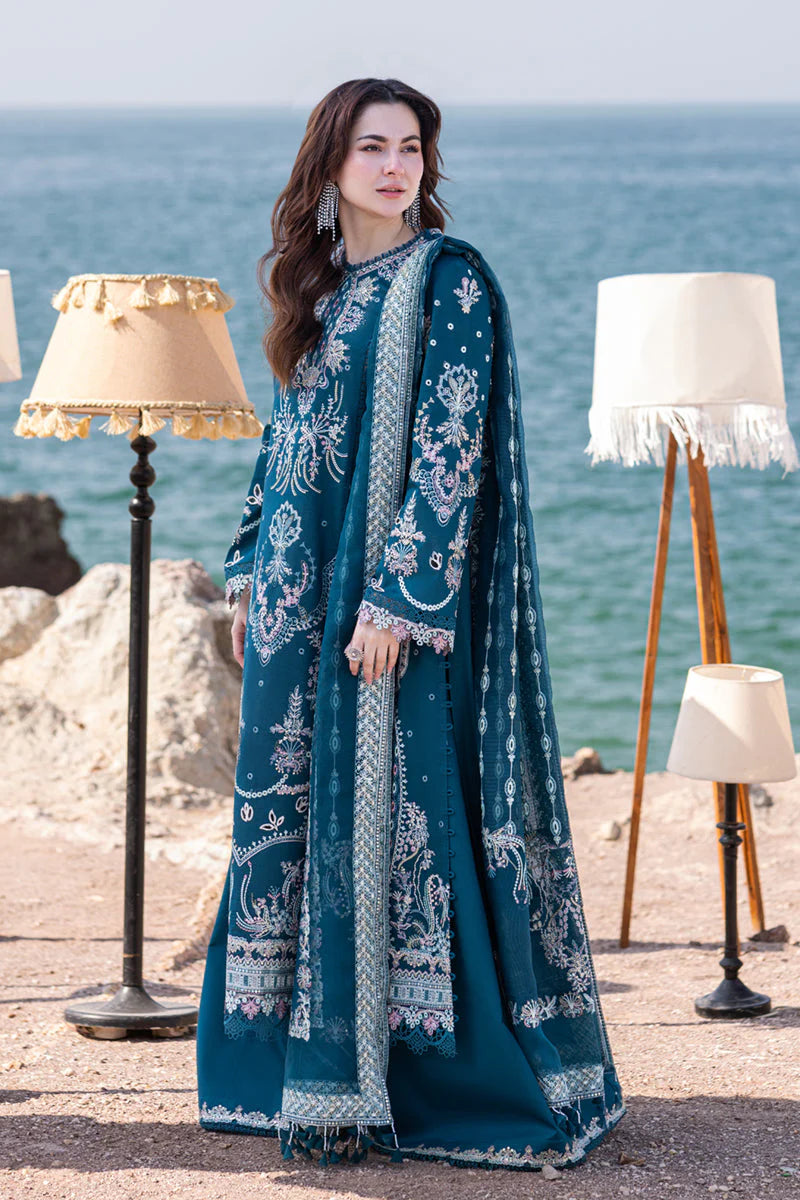 ZN1035 - Qalamkar 3 Piece Chickenkari Embroidered Lawn Suit