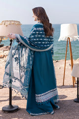 ZN1035 - Qalamkar 3 Piece Chickenkari Embroidered Lawn Suit