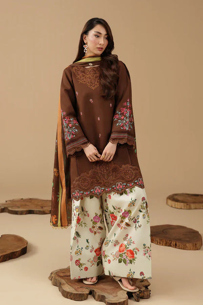 RajBari -ZN1371  Summer-3PC Lawn Embroidered Suit -