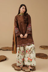 RajBari -ZN1371  Summer-3PC Lawn Embroidered Suit -