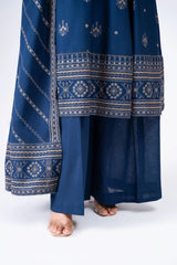 ZN578-WINTER 3-Pc Embroidered Dhanak Suit with Heavy Embroidered Dhanak Shawll