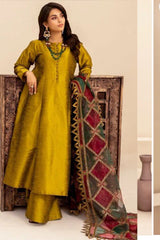 ZN776-3PC-WINTER Unstitched rawo silk Printed organza duppatta Winter Collection
