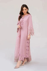 ZN613-winter Khaddar Unstitched 3 Piece Embroidered Dress with Embroidered Organza Duppatta
