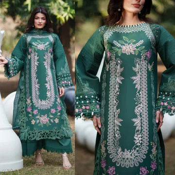 3PC EMBROIDERED LAWN SUIT - ZN-1315