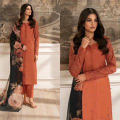 3PC EMBROIDERED LAWN SUIT - ZN-1339