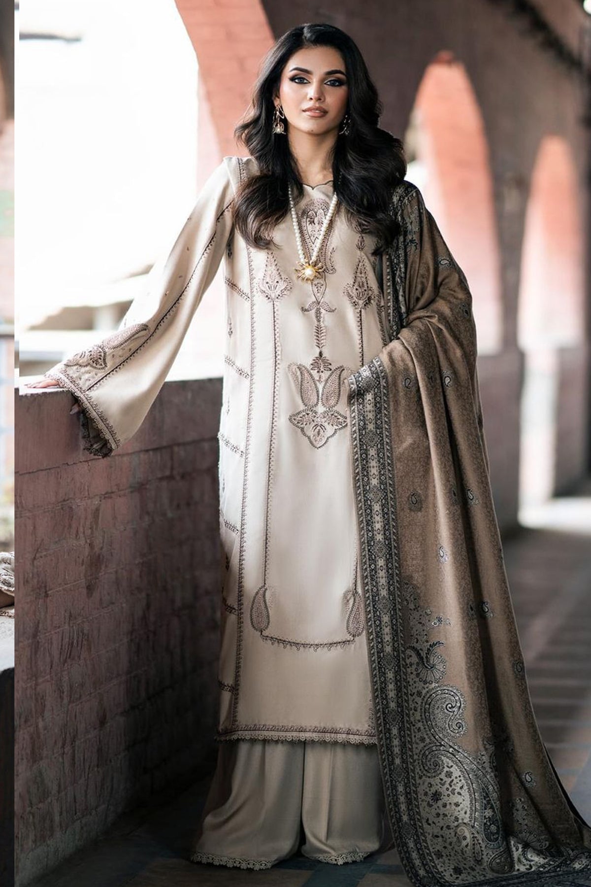ZN1117 Jazmin - Winter 3PC Dhanak Embroidered Suit -