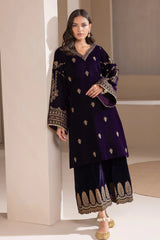 ZN1111 -WINTER Velvet Embroidered with Embroidered duppatta Winter Collection