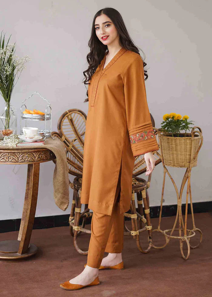 ZN400 -WINTER  3PC Dhanak suit with Embroidered Shawll