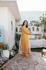 ZN1124-3PC DHANAK EMBROIDERED SHIRT WITH DHANAK EMBROIDERED SHAWL