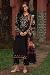 zn1214 Winter 3PC Dhanak all over  Printed Suit