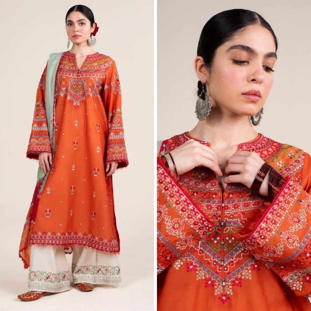 ZN1010 - Zara Shahjahan 3 Piece Embroidered Lawn Suit