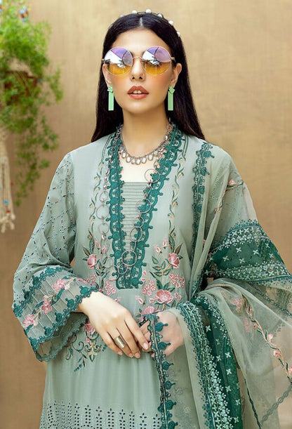 ZN260-ADAN LIBAS Embroidered Unstitched 3 Piece Lawn Suit