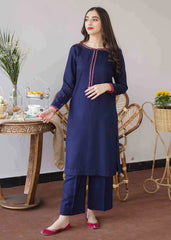 ZN404-WINTER 3PC Dhanak suit with Embroidered Shawll