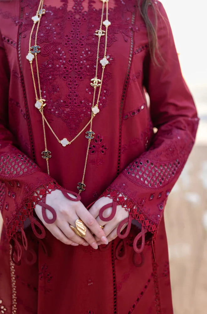 ZN1049 - Qalamkaar 3PC Unstitched Lawn Embroidered Chicken Kari