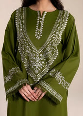 2PC EMBROIDERED DHANAK SUIT - ZN-1494