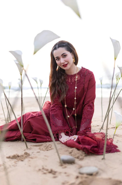 ZN1049 - Qalamkaar 3PC Unstitched Lawn Embroidered Chicken Kari