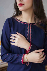 ZN404-Asling Winter 3PC Dhanak suit with Embroidered Shawll