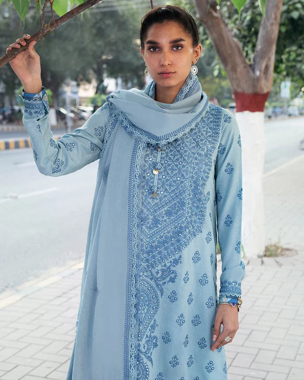 ZN774-SUMMER 3PC Lawn Embroidered Shirt With Chiffon Embroidered Dupatta