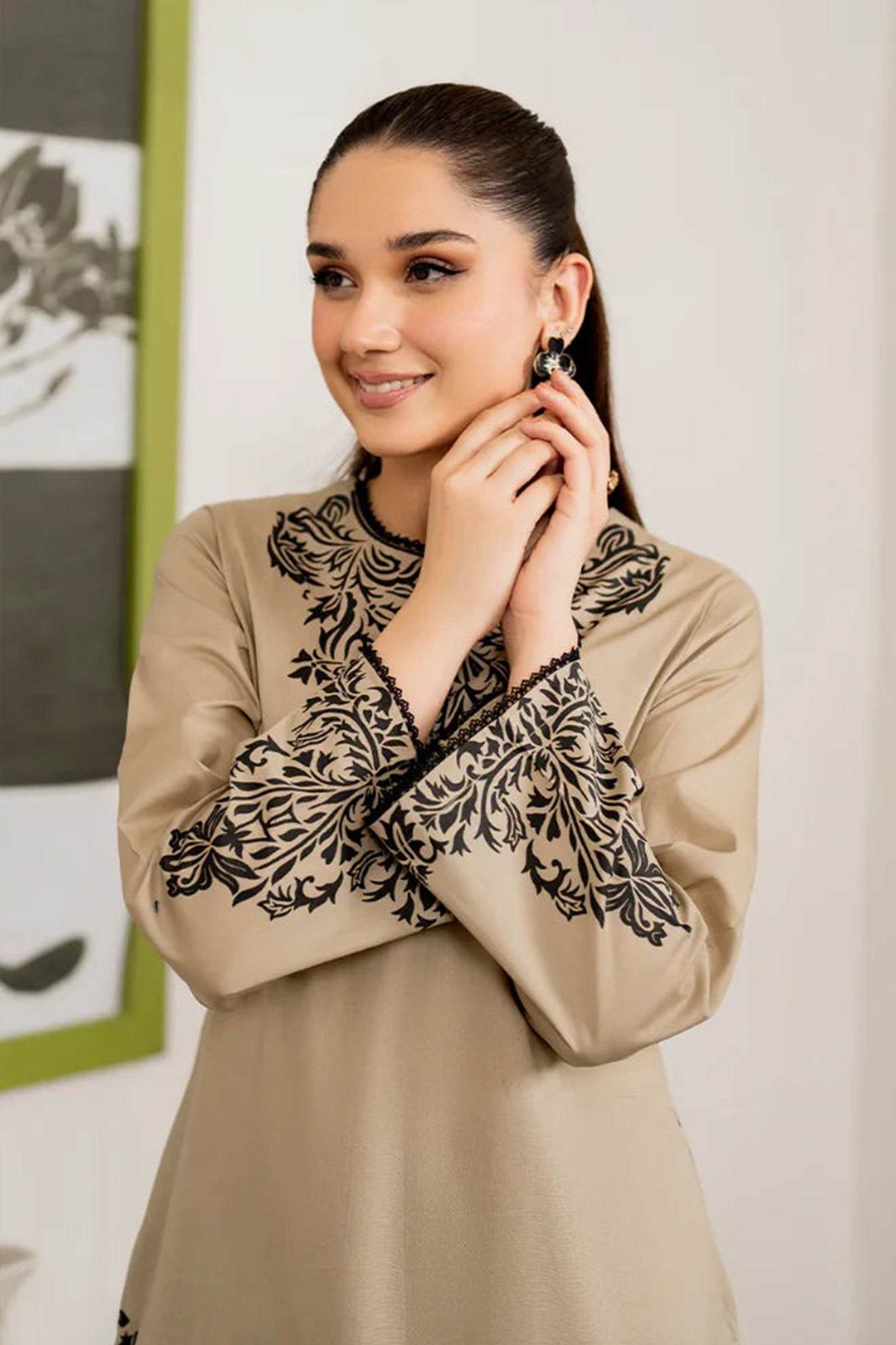 ZN913-WINTER 3PC Dhannak Embroidered suit with Printed Shawll
