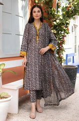 ZN278-3 Piece Unstitched Digital Printed Airjet Lawn Suit