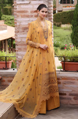 ZN289-BAREEZE-EMBROIDERED 3PC LAWN DRESS WITH EMBROIDERED CHIFFON DUPATTA