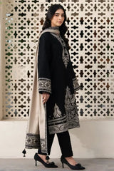 3 Piece Dhanak Embroidered Suit  zn-1508