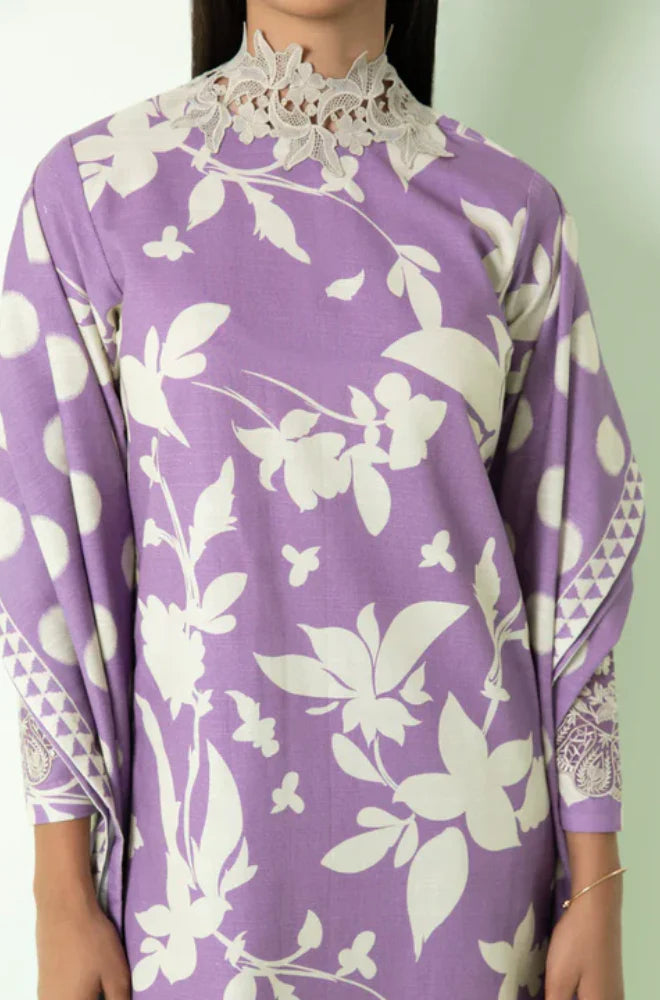 ZN1021 - Sapphire- 3PC Lawn Printed  Embroidered Suit