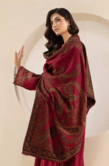 3PC EMBROIDERED DHANAK SUIT - ZN-1426