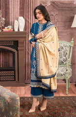 ZN917-WINTER 3-Pc Embroidered Dhanak Suit with Heavy Embroidered Dhanak Shawll
