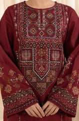 3PC EMBROIDERED DHANAK SUIT - ZN-1416