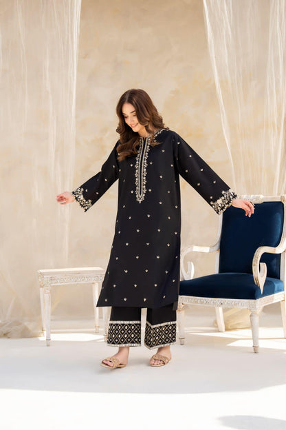 ZN797-2Pc Embroidered Lawn Suite With Fully Embroidered trouser & Patches