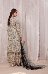 ZN925-Winter 3PC Shamoz Silk Print Suit
