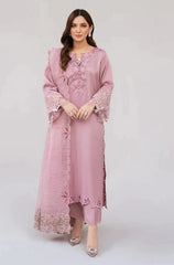 ZN742-SUMMER Lawn Unstitched 3 Piece Embroidered Dress with Embroidered Organza Duppatta